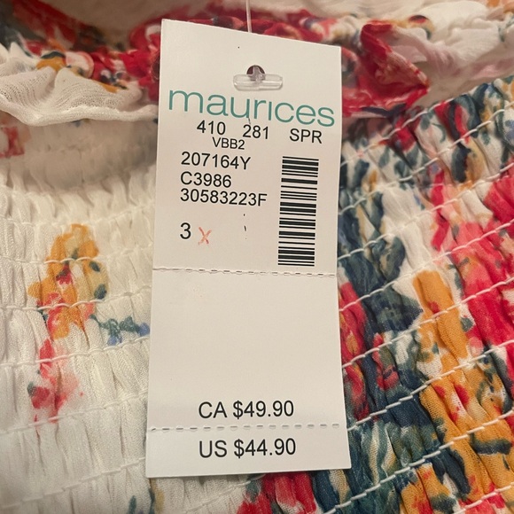 NWT Maurice’s Plus Size Aster Floral Off The Shoulder Midi Dress - Picture 9 of 9